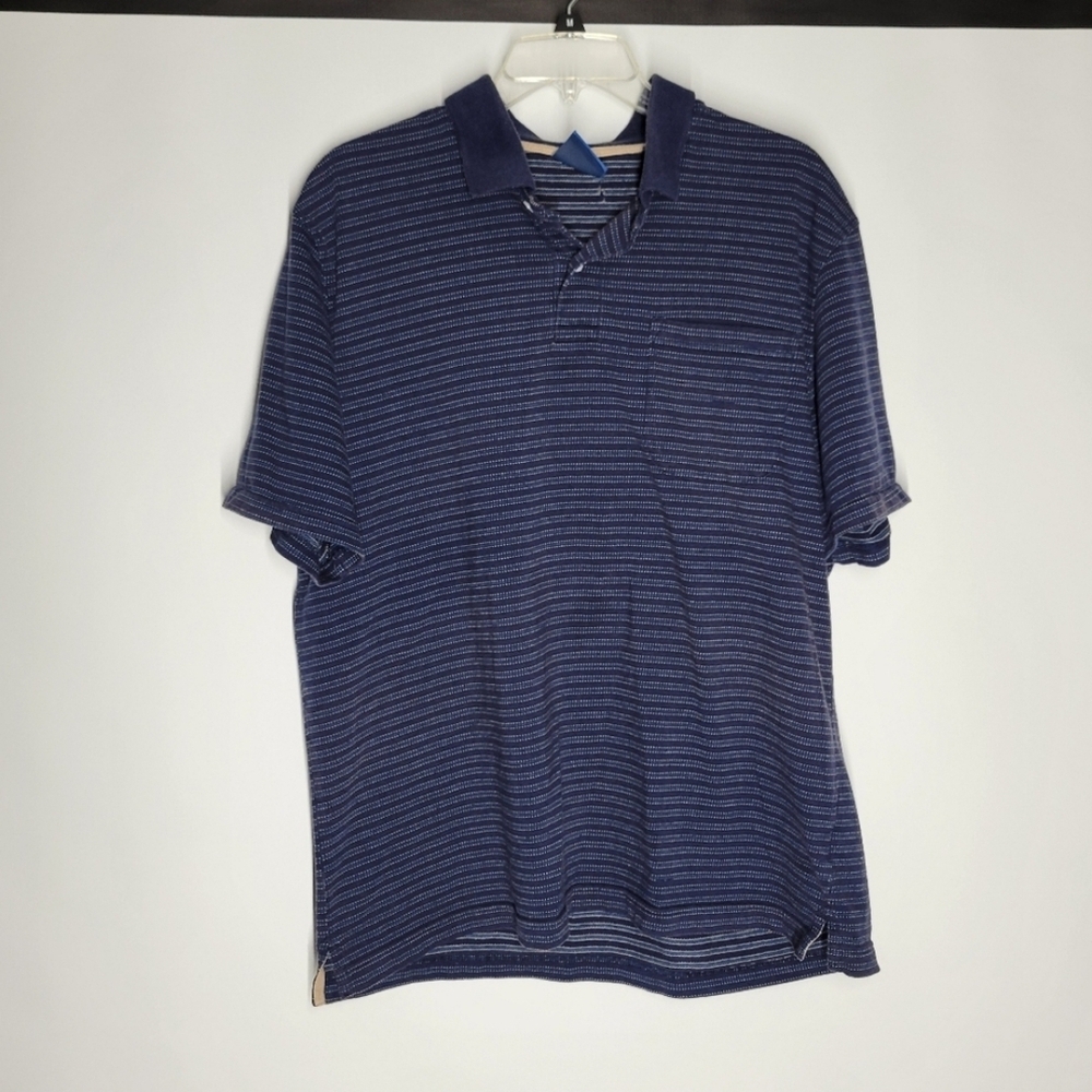 Puritan Blue Striped Polo Shirt